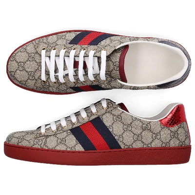 Shop Gucci Men Sneakers Beige Ace