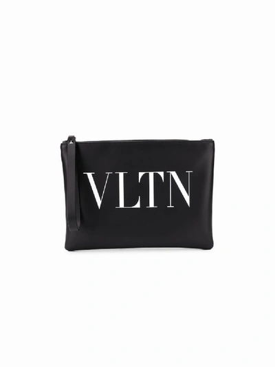 Shop Valentino Vltn Pouch In Black