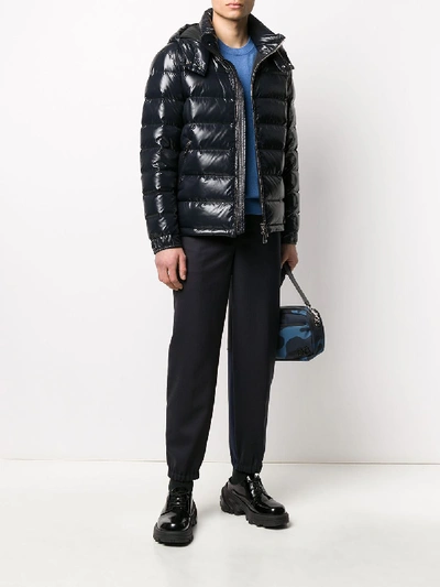 Shop Valentino Down Jacket In Black