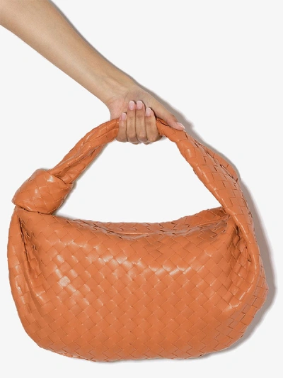 Shop Bottega Veneta Jodie Leather Shoulder Bag In Brown