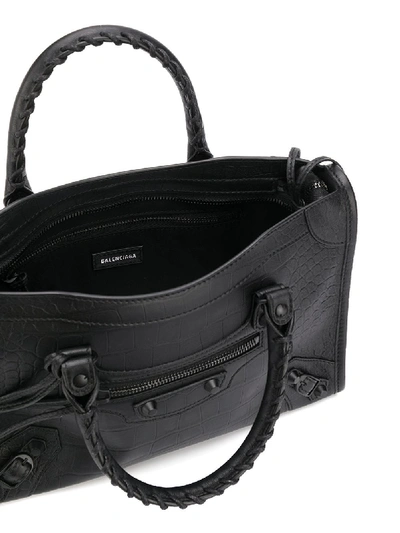 Shop Balenciaga City Small Leather Handbag In Black