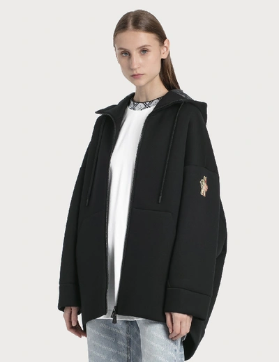 Shop Moncler Maglia Oversized Parka In Black