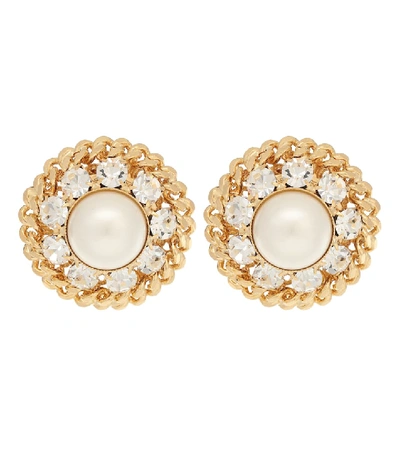 Shop Alessandra Rich Clip-on Earrings In Gold