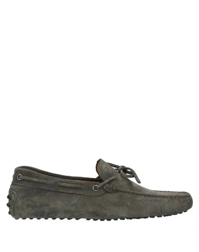 Shop Tod's Loafers In Dark Green