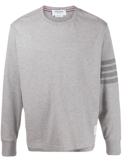 Shop Thom Browne Tonal 4-bar Rugby T-shirt In Grey