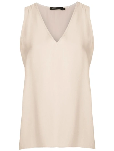 Shop Andrea Marques V-neck Blouse In Neutrals