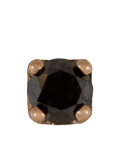 Shop Bvla 14kt Rose Gold Black Diamond Stud Earring In Rosegold