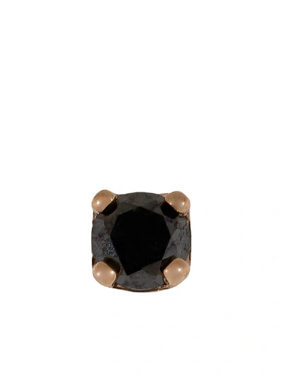 Shop Bvla 18kt Rose Gold Black Diamond Stud Earring In Rosegold