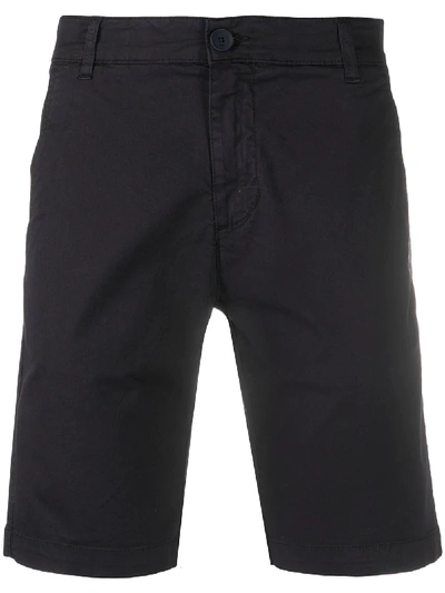 Shop Karl Lagerfeld Straight-leg Bermuda Shorts In Blue