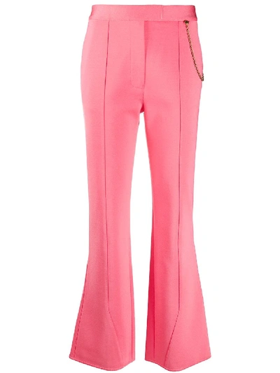 Shop Givenchy Flared Cropped Trousers In Pink