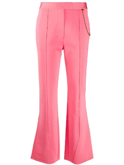 Givenchy Crop Flared Trousers In Pink In Pink