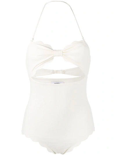 Shop Marysia Scalloped-edge One Piece In White