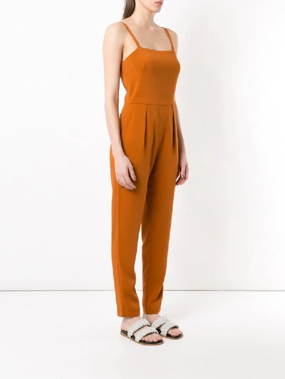 Shop Andrea Marques Straight Neck Jumpsuit In Orange