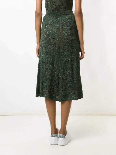Shop Cecilia Prado Knitted Marie Midi Skirt In Green