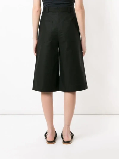 Shop Andrea Marques Cropped Bermuda Shorts In Black