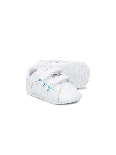 Shop Adidas Originals Superstar Touchstrap Sneakers In White