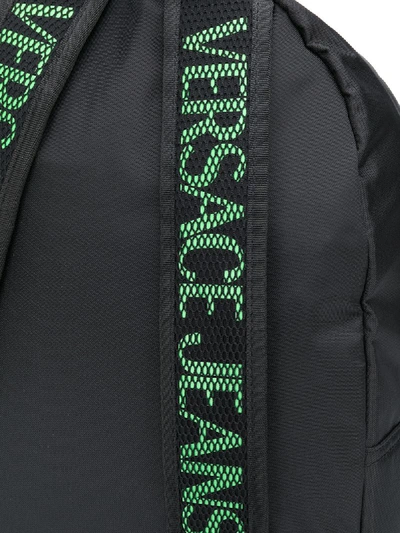 Shop Versace Jeans Couture Logo Shoulder Strap Packbag In Black