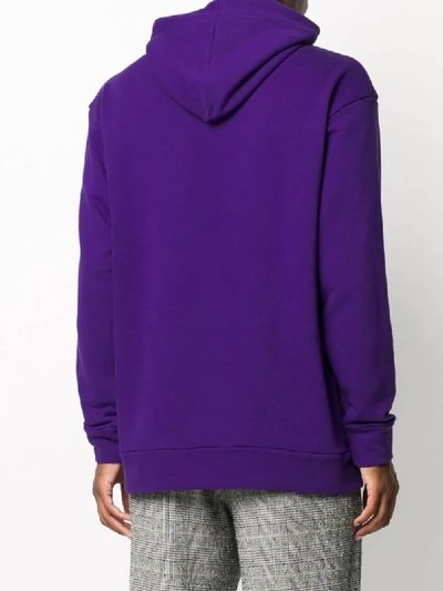 Shop Throwback Chest Logo Hoodie In Purple