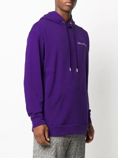 Shop Throwback Chest Logo Hoodie In Purple