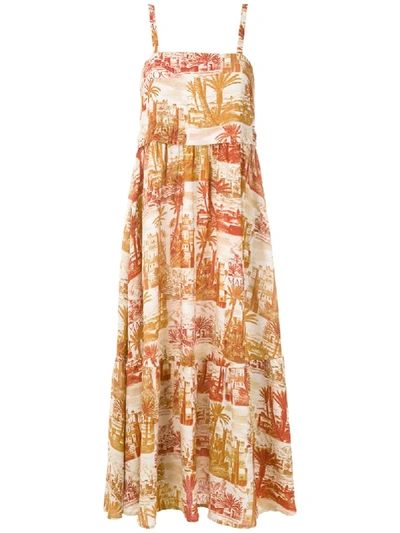Shop Andrea Marques Kleid Mit Eckigem Ausschnitt In Neutrals