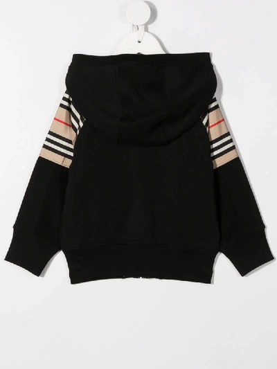 Shop Burberry Contrast-panel Hoodie In Black