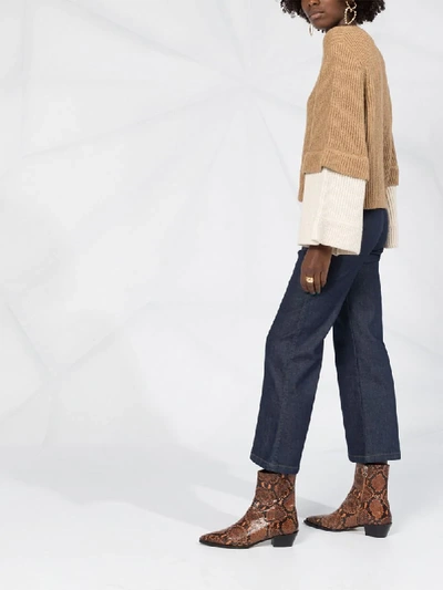 Shop See By Chloé Mid-rise Flared Jeans In Blue