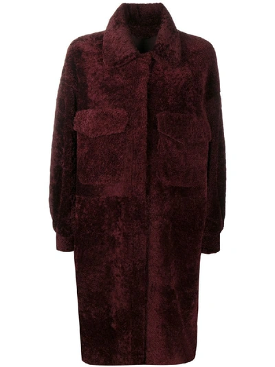 Shop Simonetta Ravizza Single-breasted Coat In Red