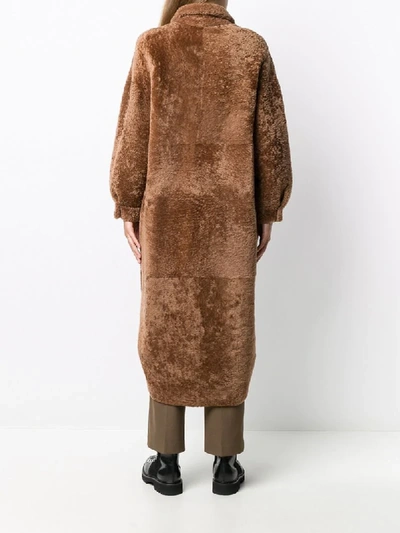 Simonetta Ravizza Single-breasted Coat In Brown