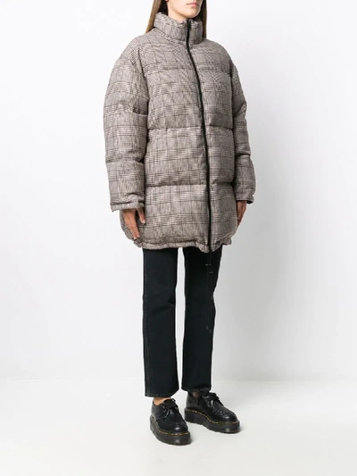 Simonetta Ravizza Oversized Padded Jacket In Brown