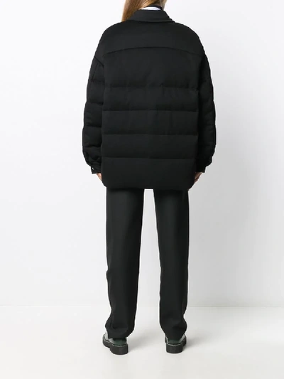 Shop Simonetta Ravizza Padded Oversized Jacket In Black