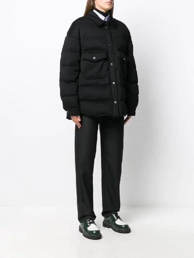 Shop Simonetta Ravizza Padded Oversized Jacket In Black