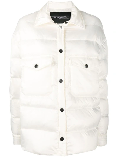 Shop Simonetta Ravizza Padded Oversized Jacket In White