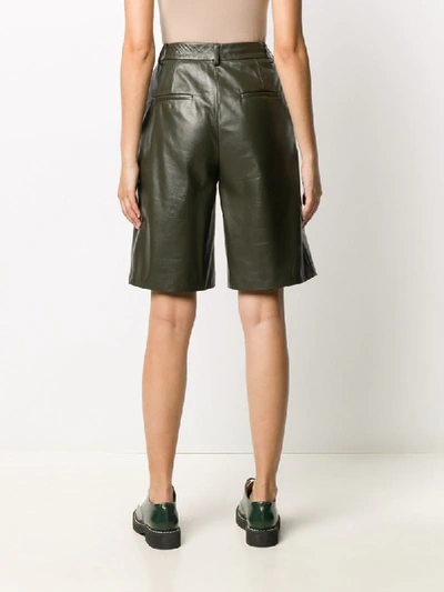 Shop Simonetta Ravizza High-waisted Knee-length Shorts In Green