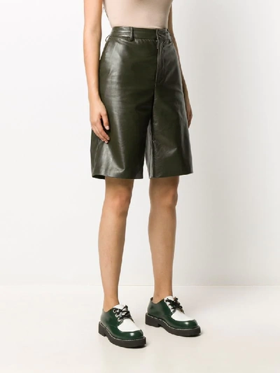 Shop Simonetta Ravizza High-waisted Knee-length Shorts In Green