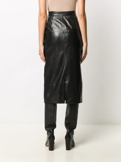 Shop Simonetta Ravizza Straight-fit Midi Skirt In Black