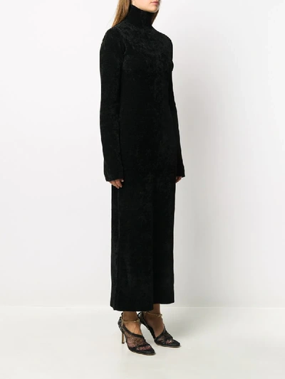 Shop Jil Sander Open Back Velvet Dress In Black