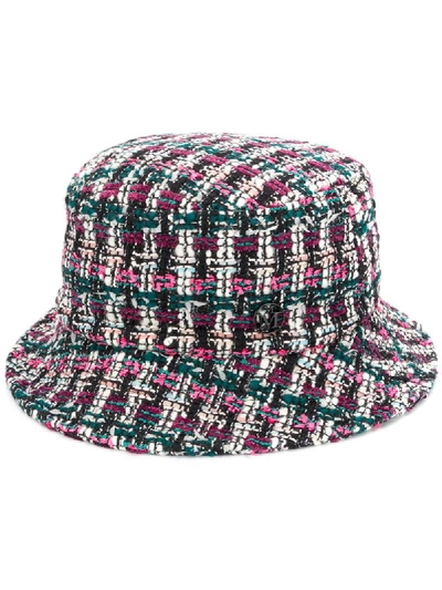 Shop Maison Michel Jason Tweed Bucket Hat In Pink