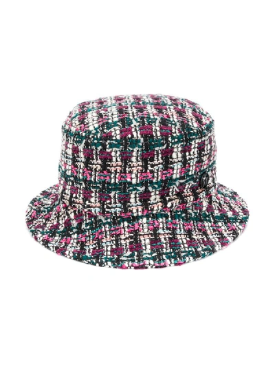 Shop Maison Michel Jason Tweed Bucket Hat In Pink