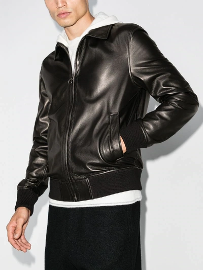 Shop Ferragamo Ferr Bomber Jacket In Black