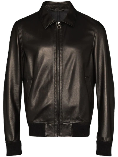 Shop Ferragamo Ferr Bomber Jacket In Black