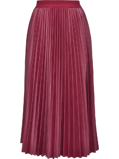 Shop Pinko Pleated Mid-length Skirt In Red
