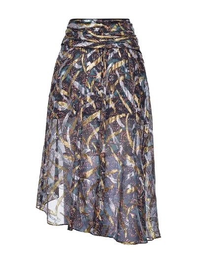 Shop Pinko Abstract Pattern Skirt In Black