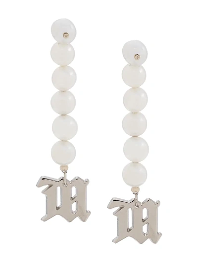 Shop Misbhv Majorica-pearls Drop Earrings In Silver