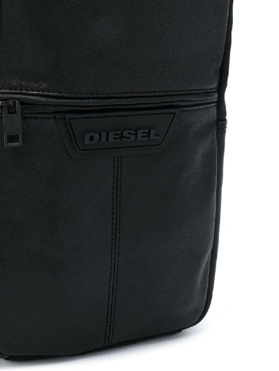 Shop Diesel Logo Patch Crossover Strap Bag In Black
