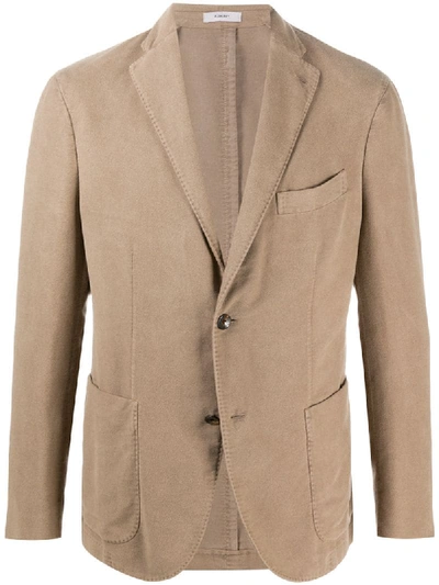 Shop Boglioli Two Button Blazer In Brown