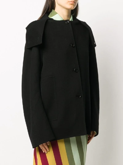 Shop Marni Oversized Cashmere Jacket In Black