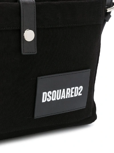Shop Dsquared2 Logo Patch Messenger Bag In Black