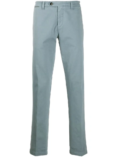 Shop Eleventy Slim-fit Tailored Trousers In Blue