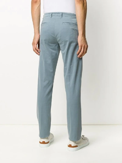 Shop Eleventy Slim-fit Tailored Trousers In Blue