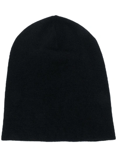 Shop Ma'ry'ya Knitted Beanie Hat In Black